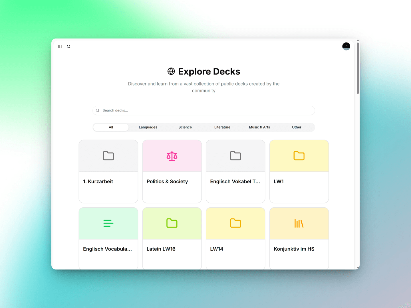 Explore Public Decks