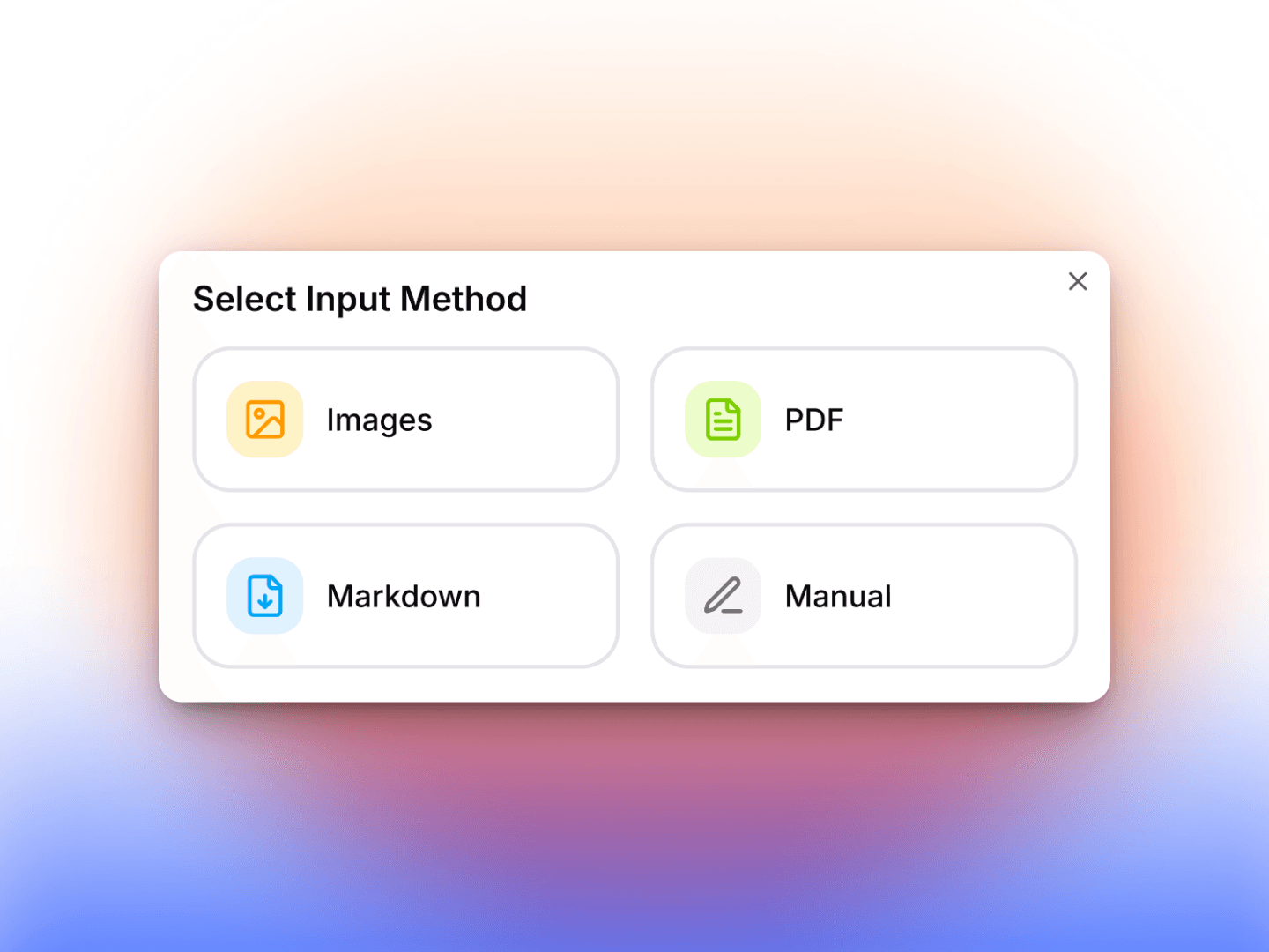 Image, PDF, and Markdown to Cards